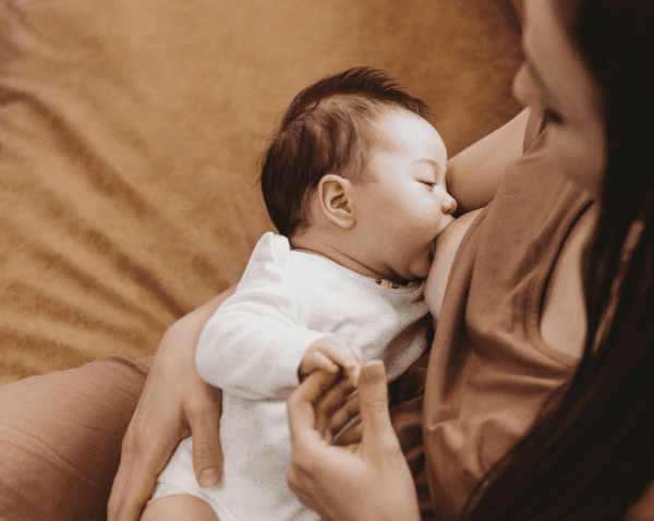 mother with a good breastfeeding latch